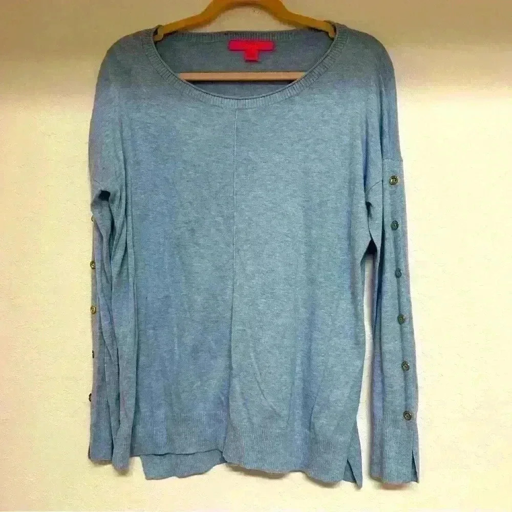 Lily Pulitzer Ramona Heathered Periwinkle Blue Sweater Womens S $148